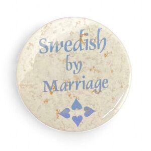 Vintage Swedish by Marriage Button